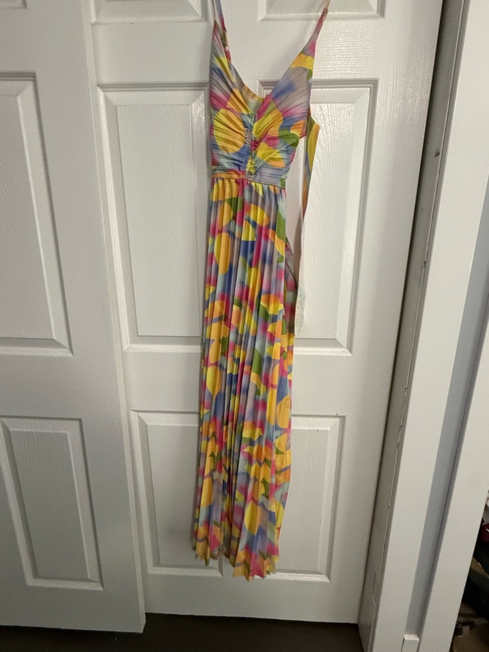 Colorful Abstract Print Maxi Dress